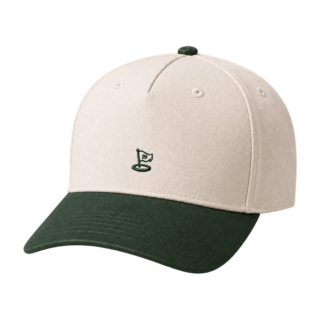 The Flag Cap, Cream / Forest, front